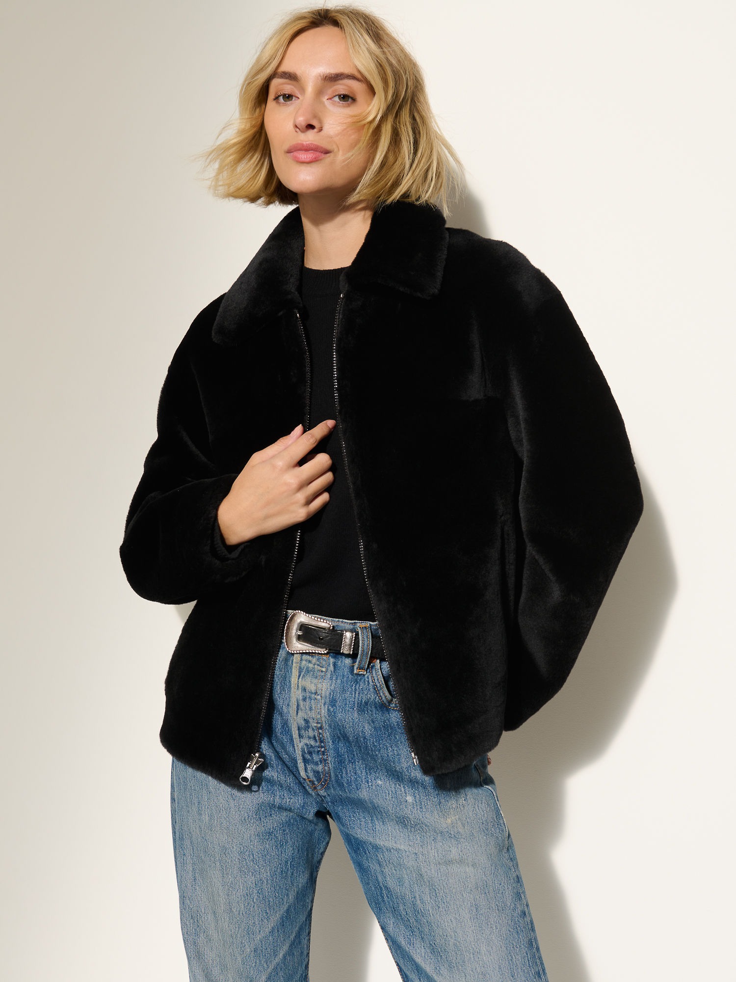 Overland, Kelly Reversible Sheepskin Bomber Jacket