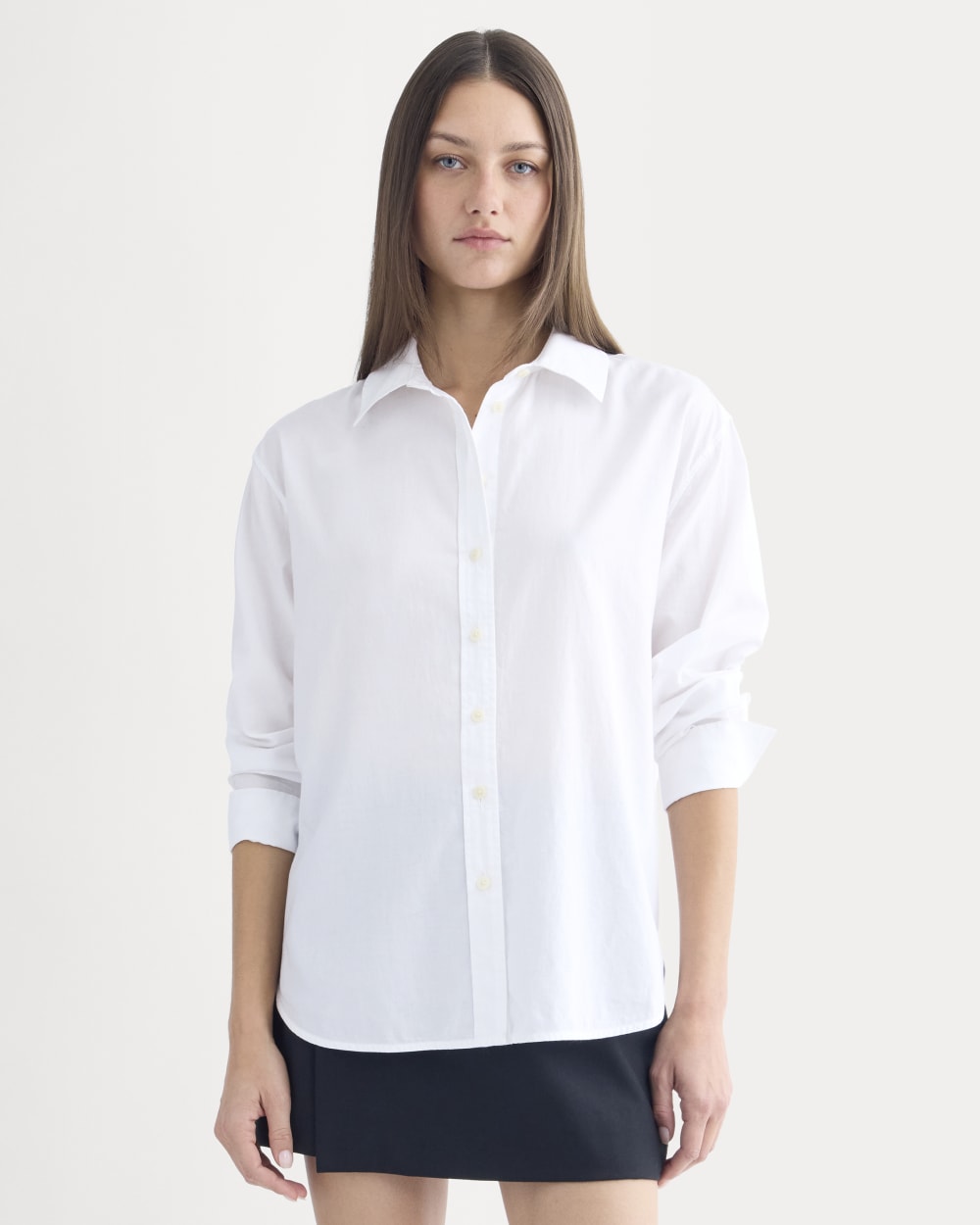 Everyday Shirt in Silky Cotton | White - Xxs