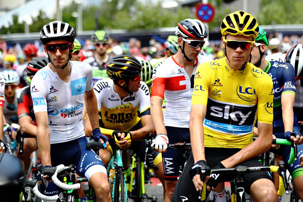 Chris Froome (Team Sky) and Adam Yates (Orica-BikeExchange)