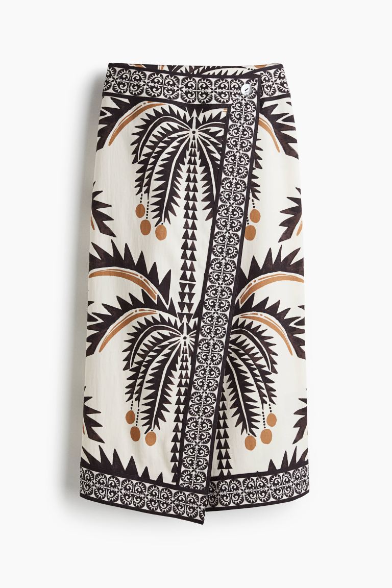 Printed Wrap Skirt