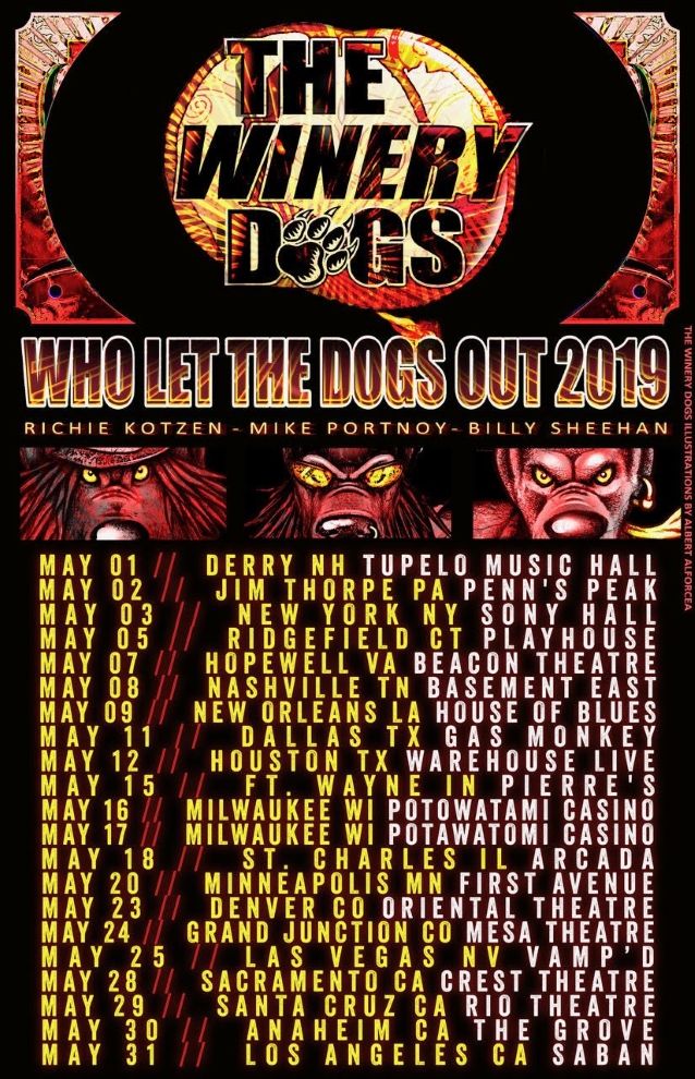 winery dogs tour schedule