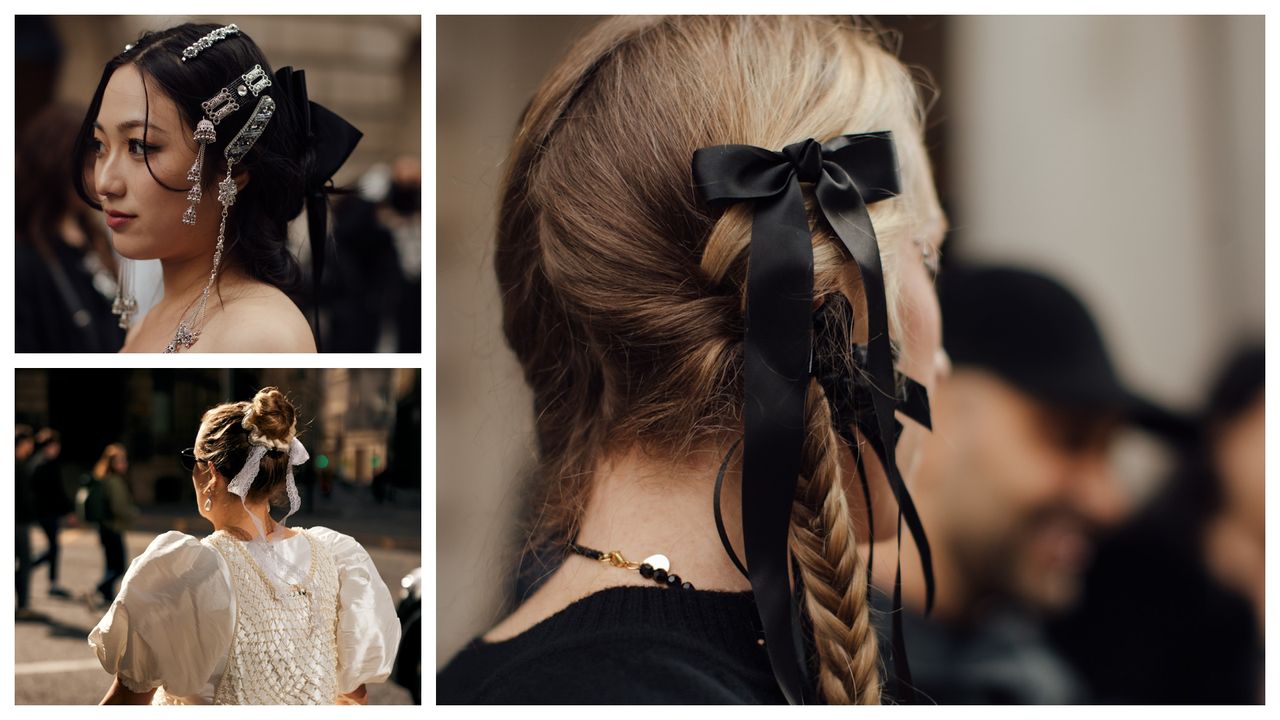 Hair Bows Are Back During Simone Rocha S/S '26 Street Style | Marie Claire