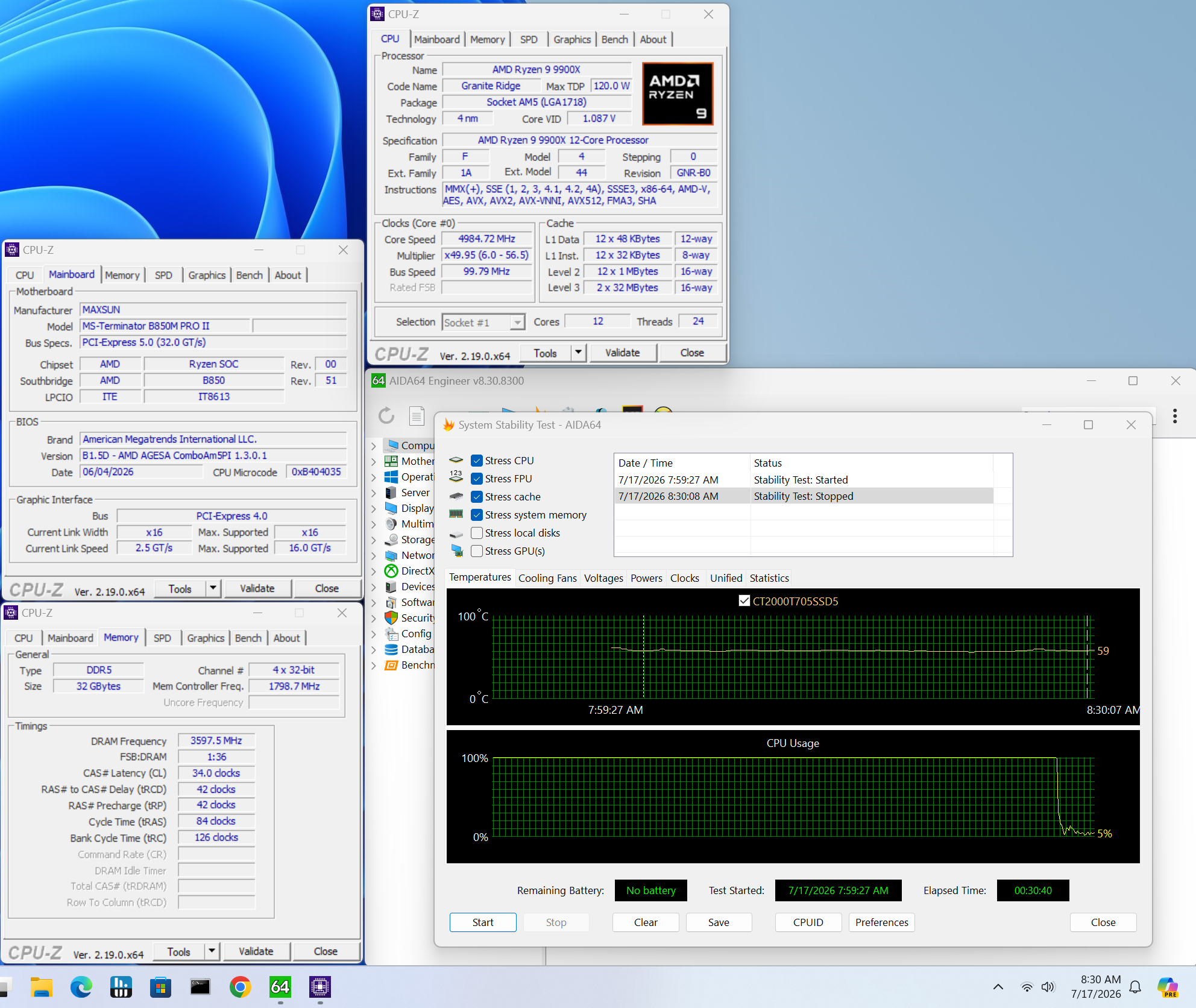 Maxsun Terminator B850M Pro II - 72k mem