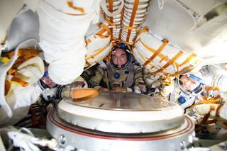 Expedition 40 Crew Suit Leak Check