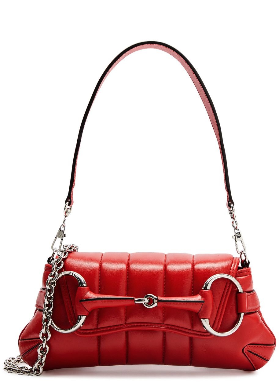 Horsebit Quilted Leather Shoulder Bag