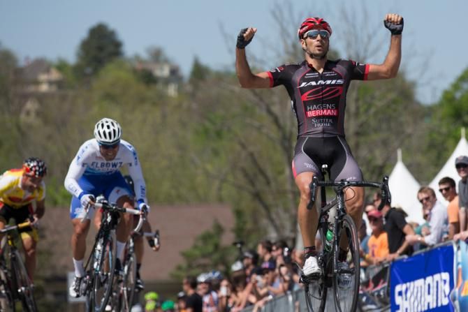 JJ Haedo won stage four of the Joe Martin Stage Race, downtown criterium with a steep uphill finish.