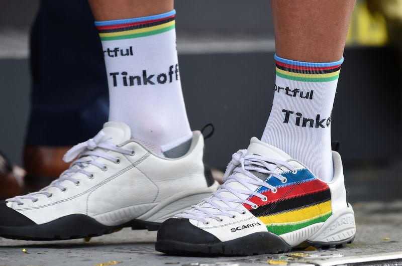 The rainbow shoes of Peter Sagan