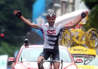 Jens Voigt wins stage 18 of the 2008 Giro d'Italia
