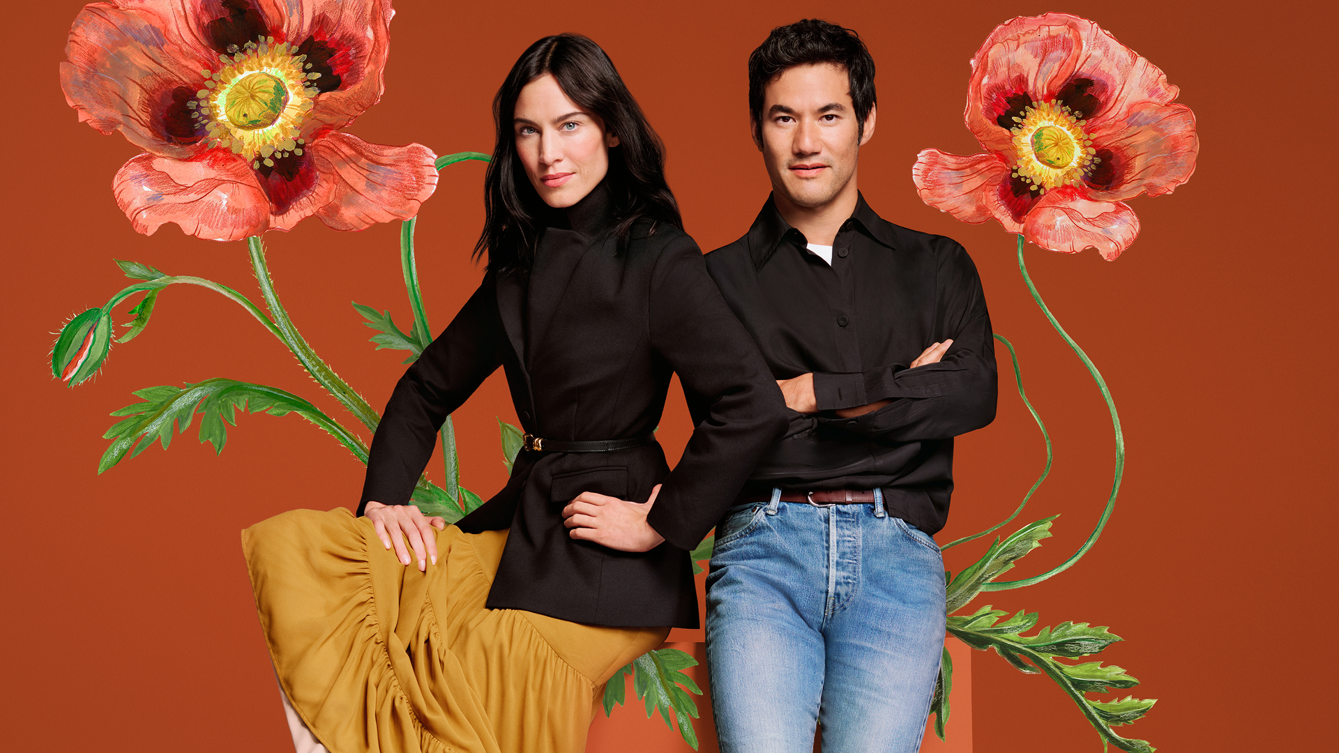 Alexa Chung and Joseph Altuzarra in the Old Navy x Altuzarra campaign.