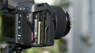 Fujifilm GFX 100 II camera memory card slots