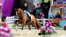 Laura Tomlinson (nee Bechtolsheimer) riding Mistral H&oslash;jris at London 2012 Olympics