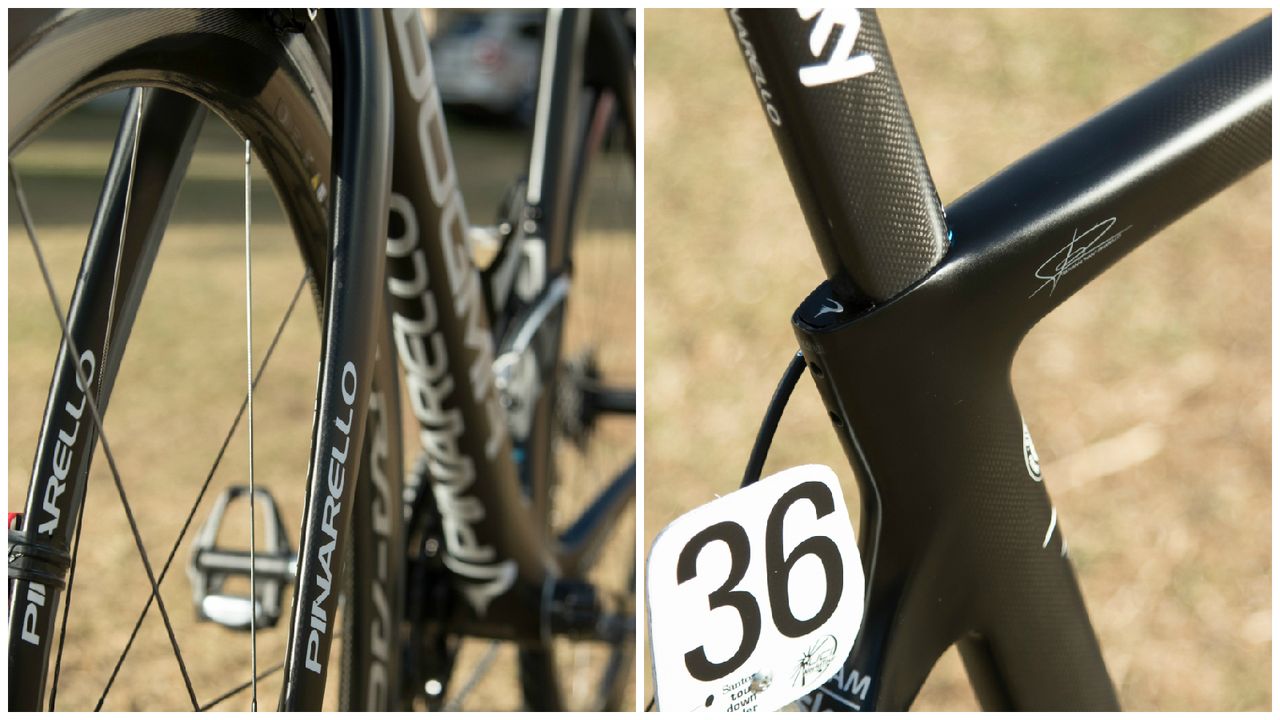 The new Pinarello Dogma F8 of Team Sky sports a number of subtle aero cues