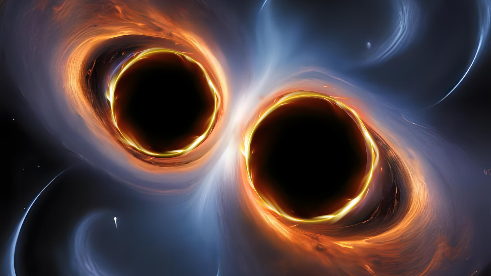 Two black holes collide and merge