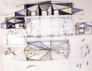 A sketch of the auditorium. Archive image: courtesy of Gio Ponti Archives