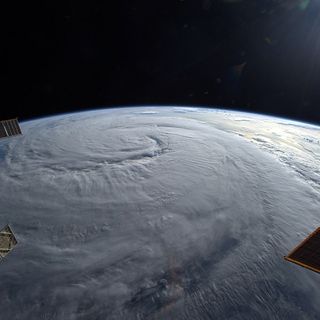 Typhoon Seen from the ISS