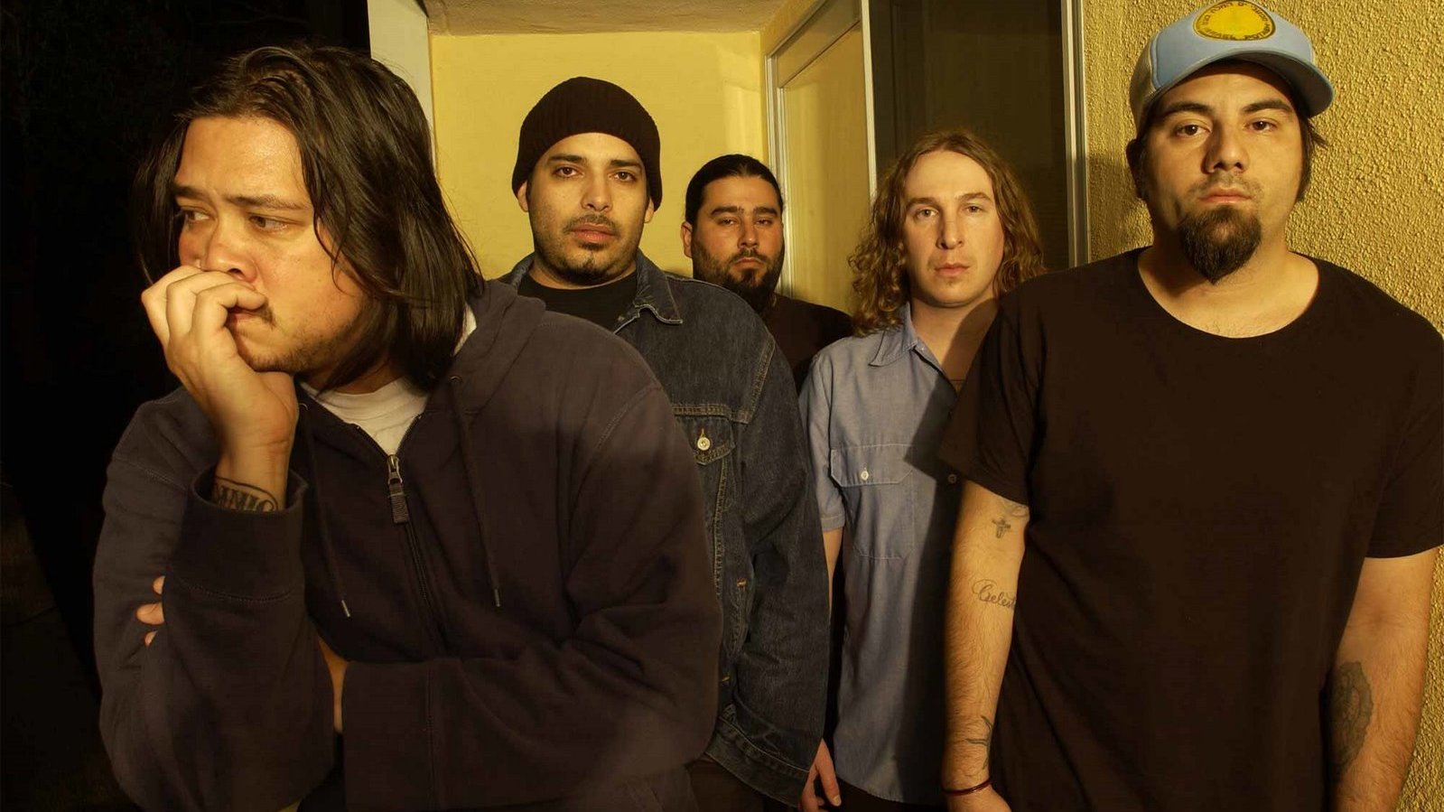 Chi Cheng, left, with Deftones