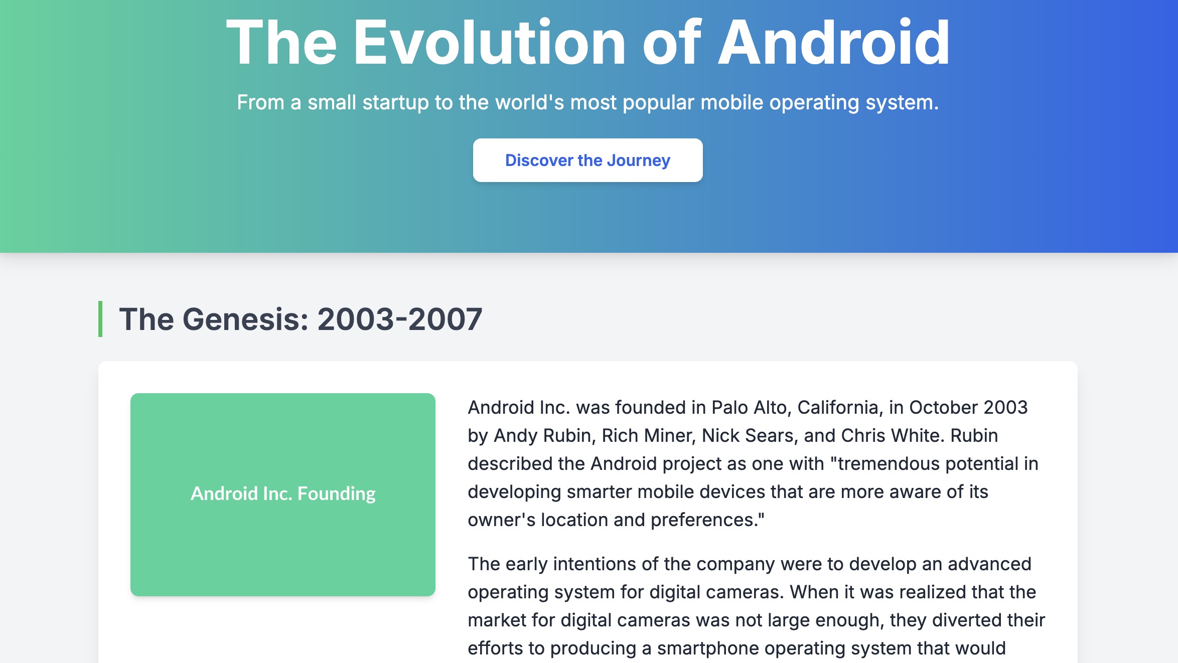 The Evolution of Android by Google Gemini