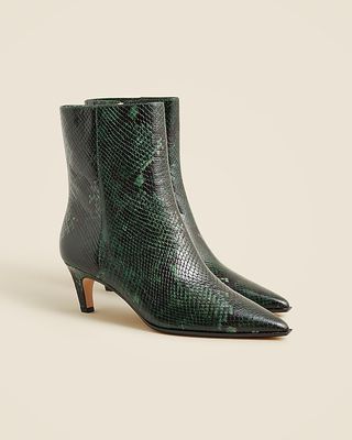 New Stevie Ankle Boots in Snake-Embossed Italian Leather