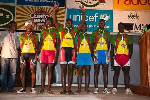 Benin&rsquo;s Augustin Amoussouvi introduces himself during the team announcement.