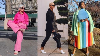 some of the best over 40s fashion bloggers @greceghanem, @kimair, @grownandcurvywoman / Instagram