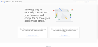 Chrome Remote Desktop home page