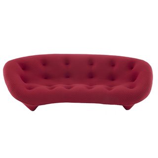 pink colour ploum sofa
