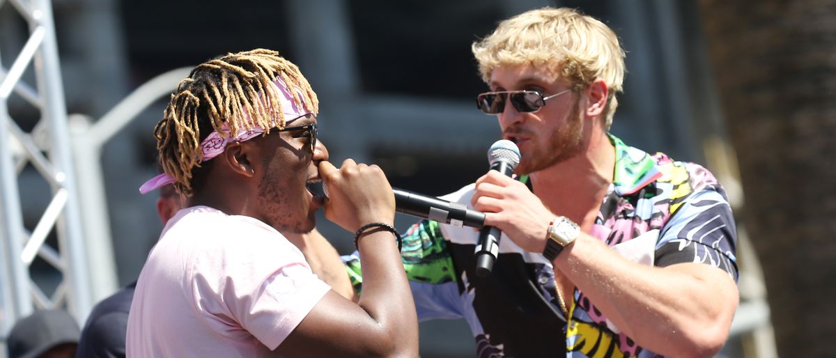 KSI and Logan Paul sparring verbally before they throw down physically