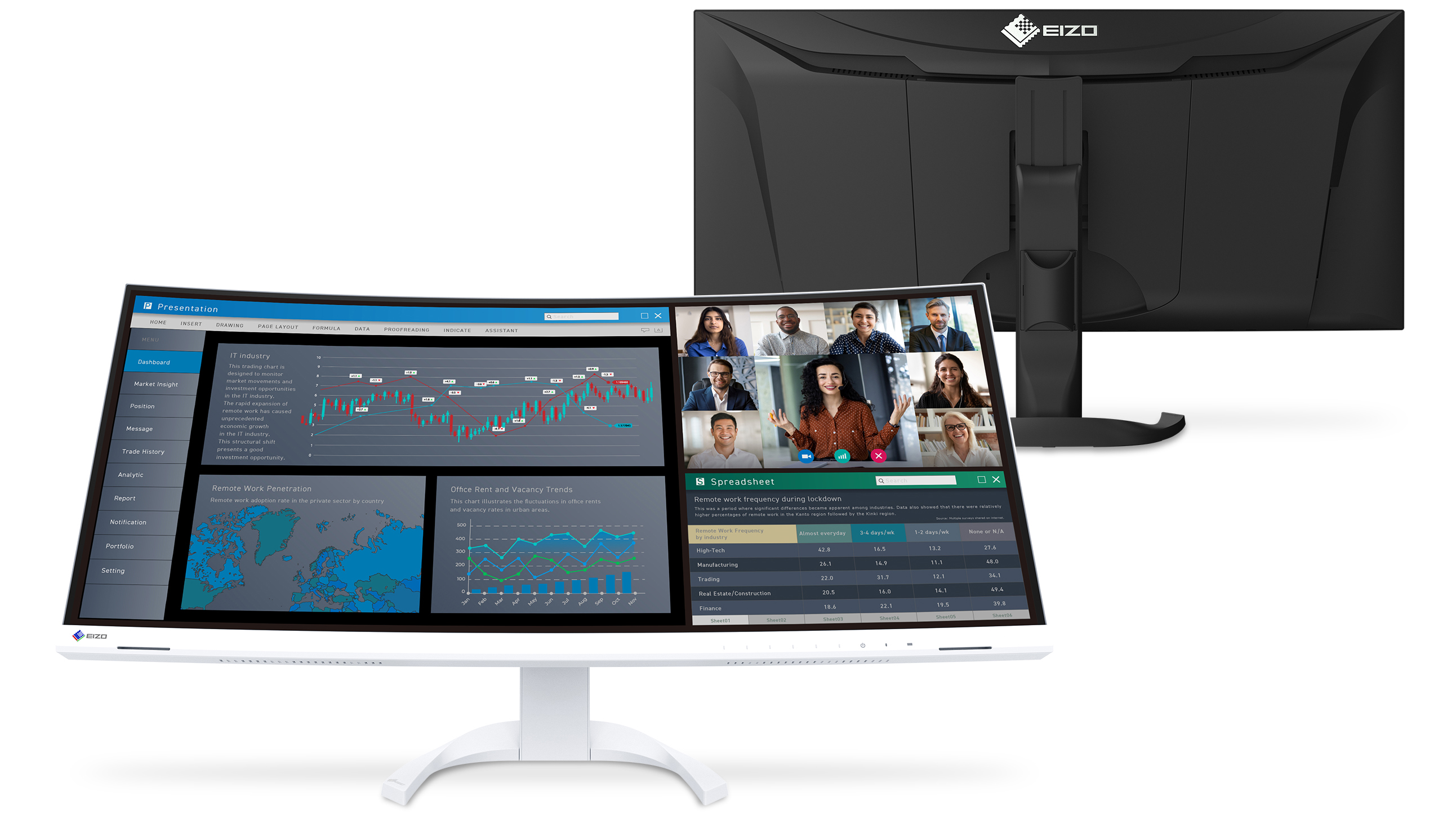 EIZO FlexScan EV3451X and FlexScan EV3851X