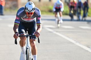 DOUR BELGIUM MARCH 04 Mathieu van der Poel of Netherlands and Team Alpecin Deceuninck attacks in the chase group during the the 57th Ename Samyn Classic 2025 a 1991km one day race from Quaregnon to Dour on March 04 2025 in Dour Belgium Photo by Luc ClaessenGetty Images