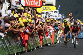 Chris Froome and Richie Porte attacked on the climb