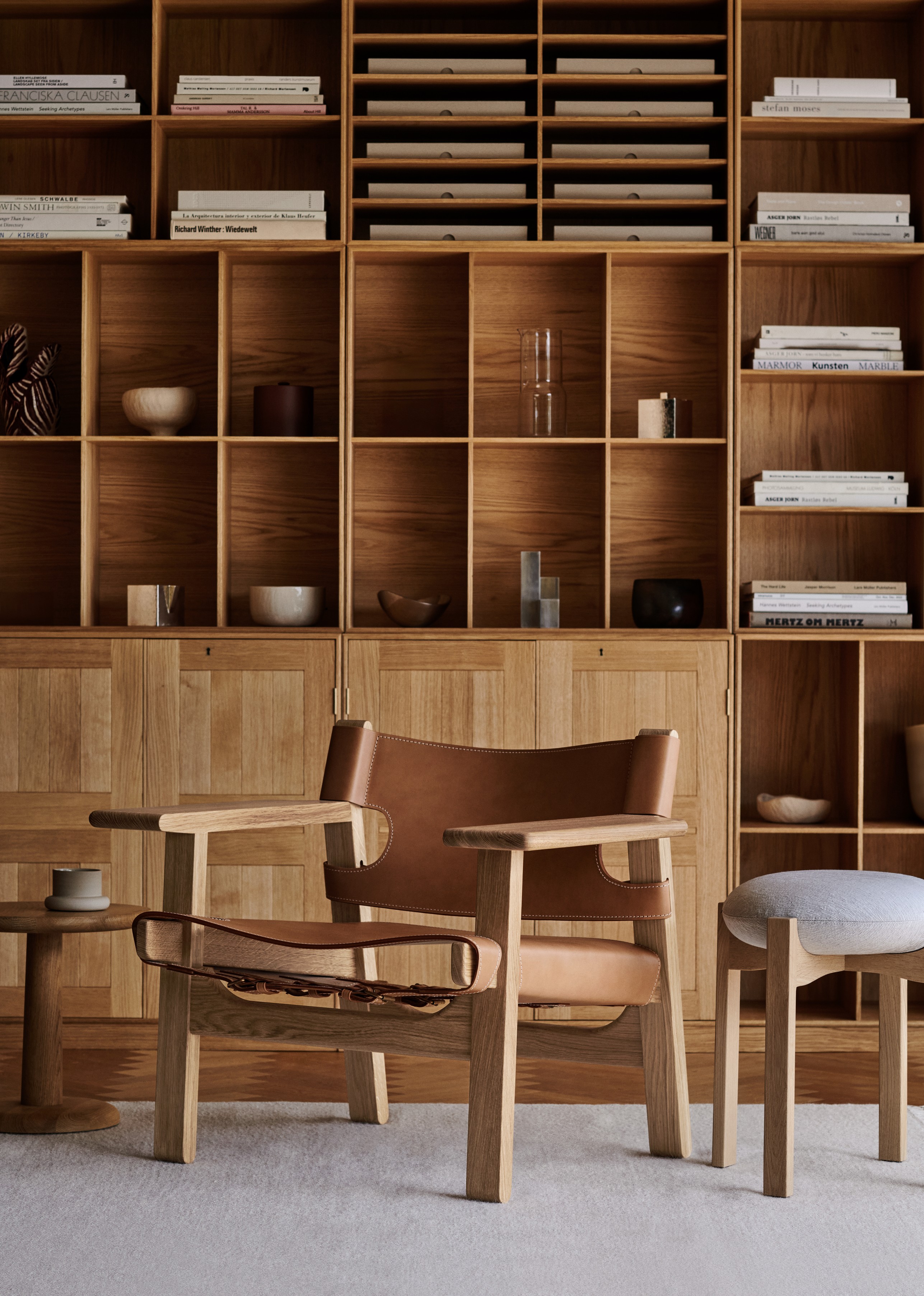 shelving with books and objects