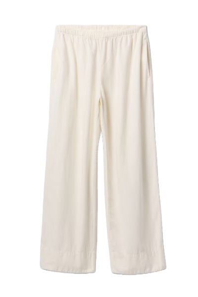 Gap, Linen-Blend Easy Wide-Hem Pants