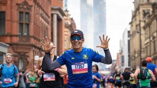 Runner in the 2022 Manchester Marathon