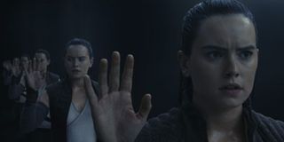 Rey in the mirror cave in Star Wars: The Last Jedi