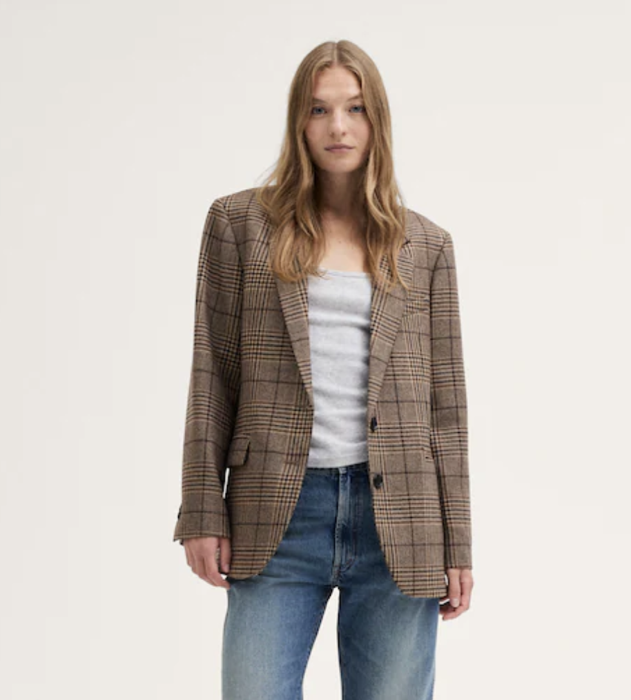 madewell houndstooth blazer