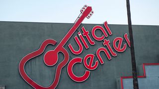 View of Guitar Center on Sunset Boulevard, on December 6, 2017, in Hollywood, California