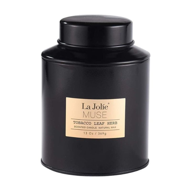 La Jolie Muse's Tobacco Leaf Herb is one of the best candles on Amazon for its woodsy scent.