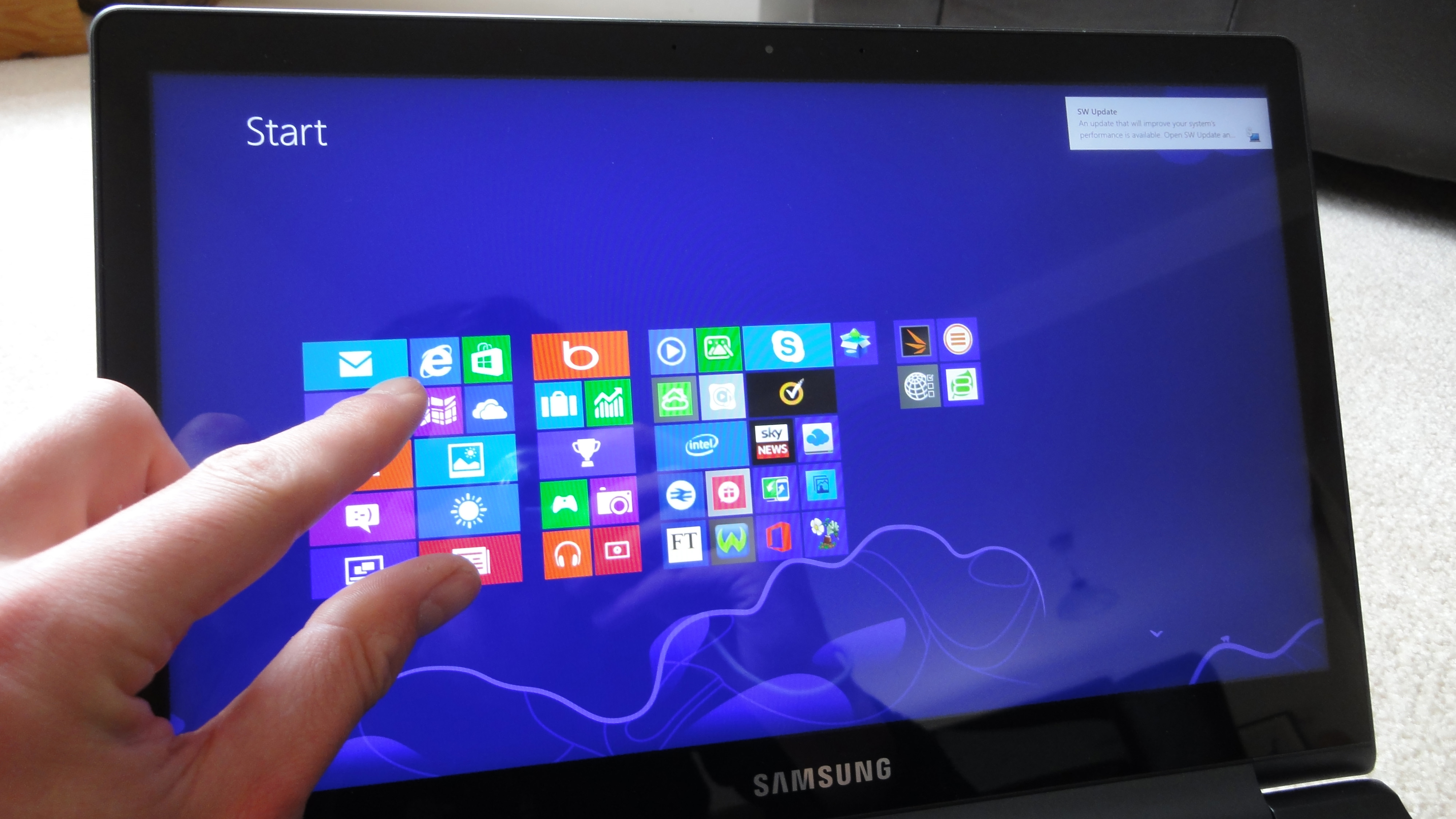 Fingers on the screen