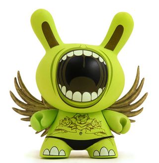 This green, winged character by Deph is a favourite among vinyl toy collectors