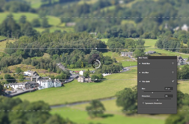 Tilt shift in Photoshop: Step 2