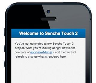 The default demo app generated by Sencha Touch