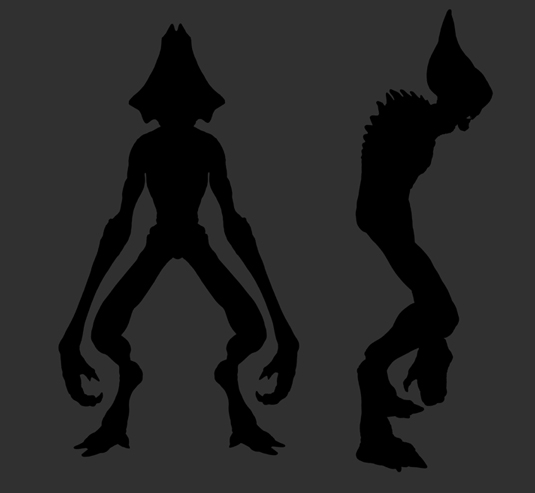 Use the Flat Color material so you can see how the silhouette is working