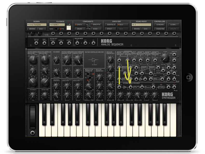 You can create complete productions using the iMS-20 alone.