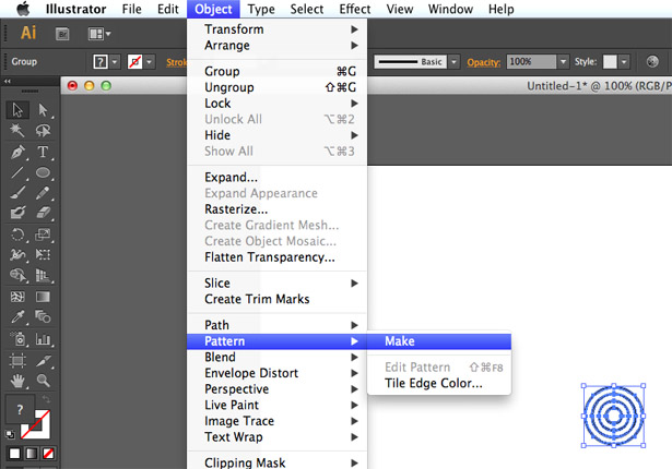 repeating text pattern illustrator