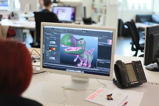 A designer at Dare works on a new iPad app – Puppets – due for launch in November