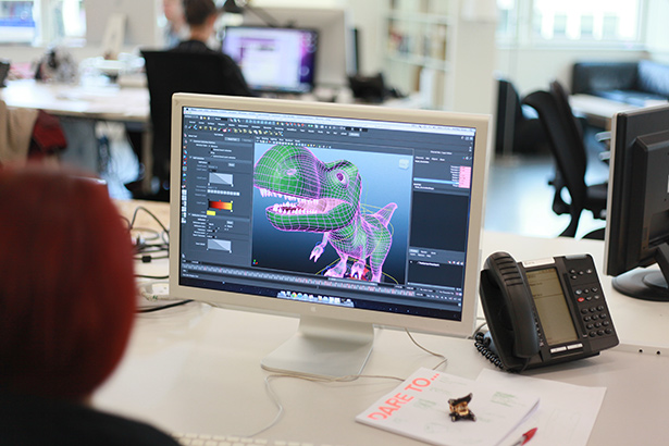 A designer at Dare works on a new iPad app – Puppets – due for launch in November