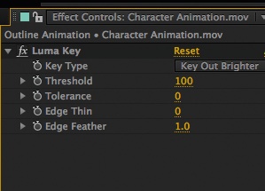 outline animation luma key