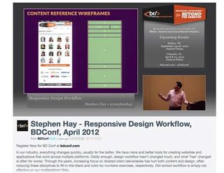 Stephen Hay's BDConf presentation