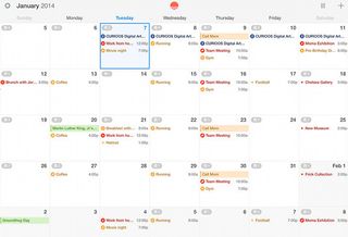 Sunrise Calendar gathers your assorted calendars into a single glorious mega-calendar of joy