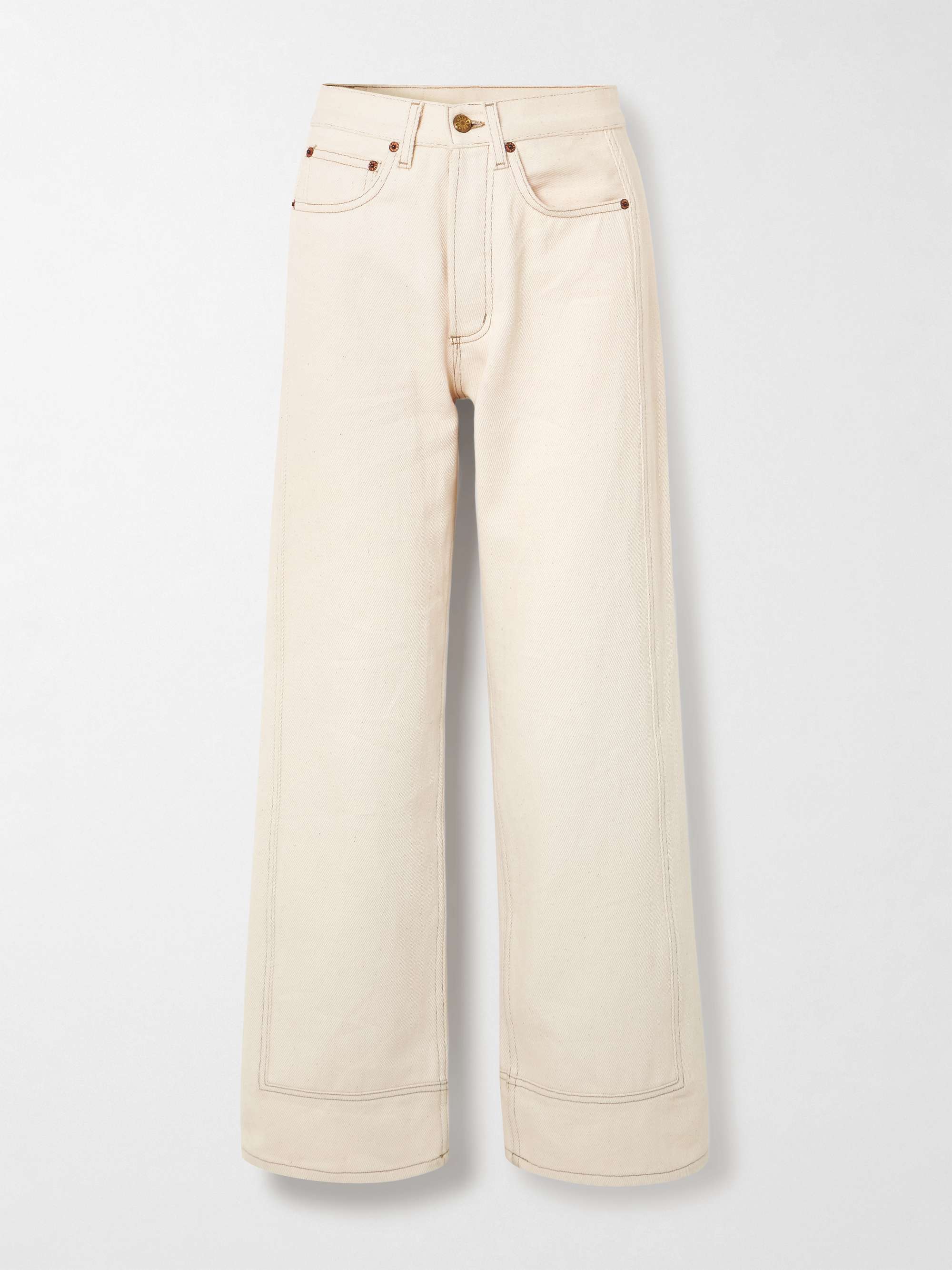 Charlot Mid-Rise Wide-Leg Jeans